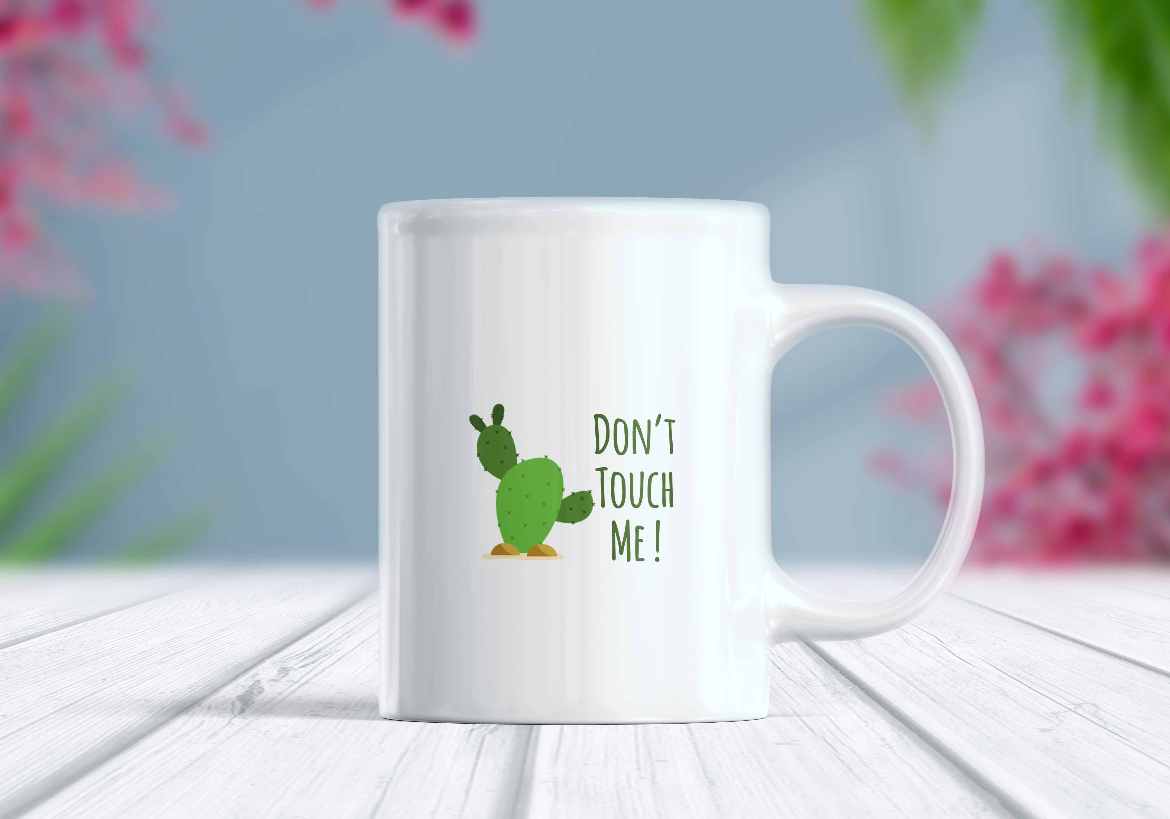 Don’t Touch Me Yazılı Kaktüs Kupa Bardak - Tasarım 1