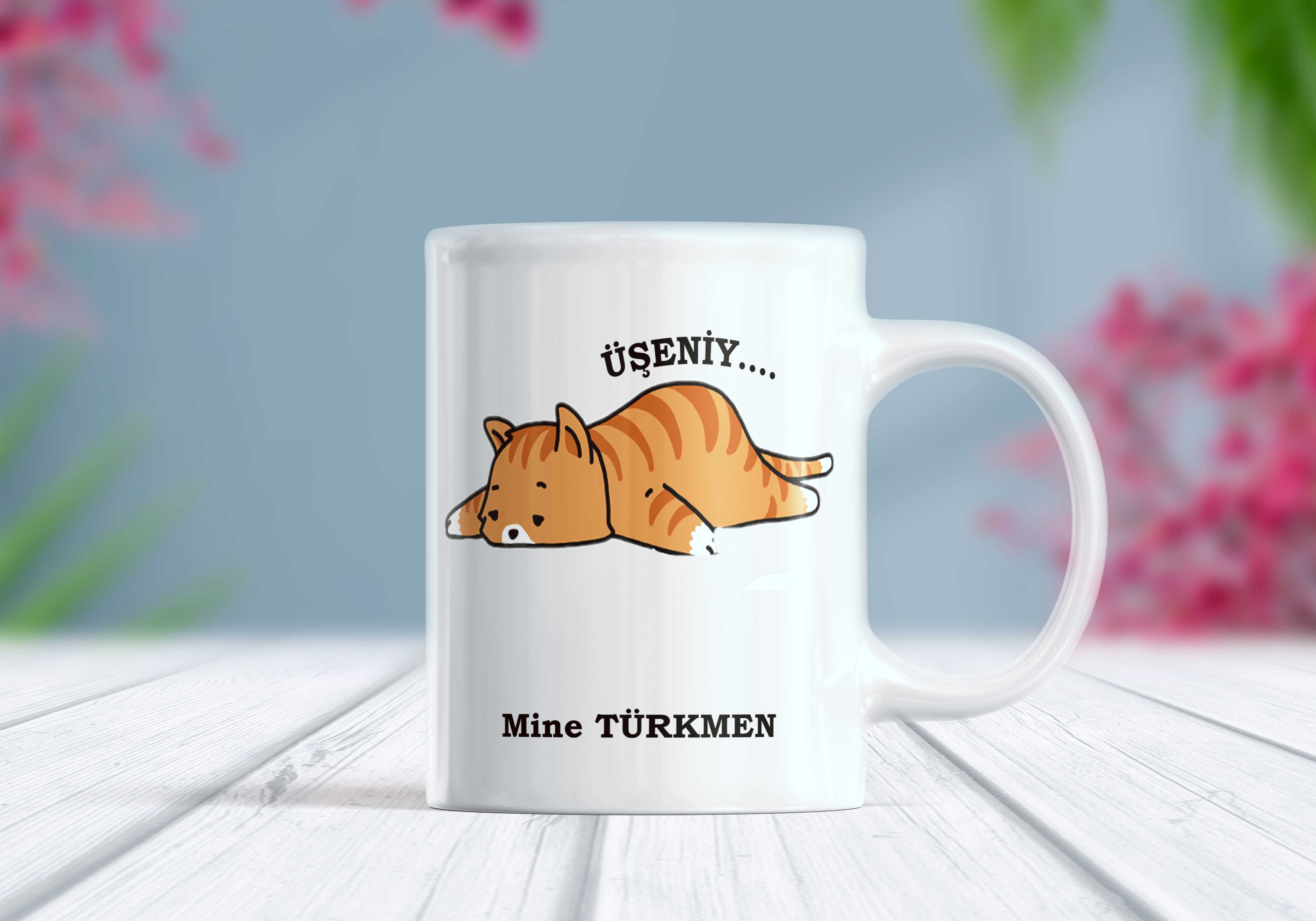 Üşeniyorum Komik Yazılı İsim Kişiselleştirilebilir Kupa Bardak