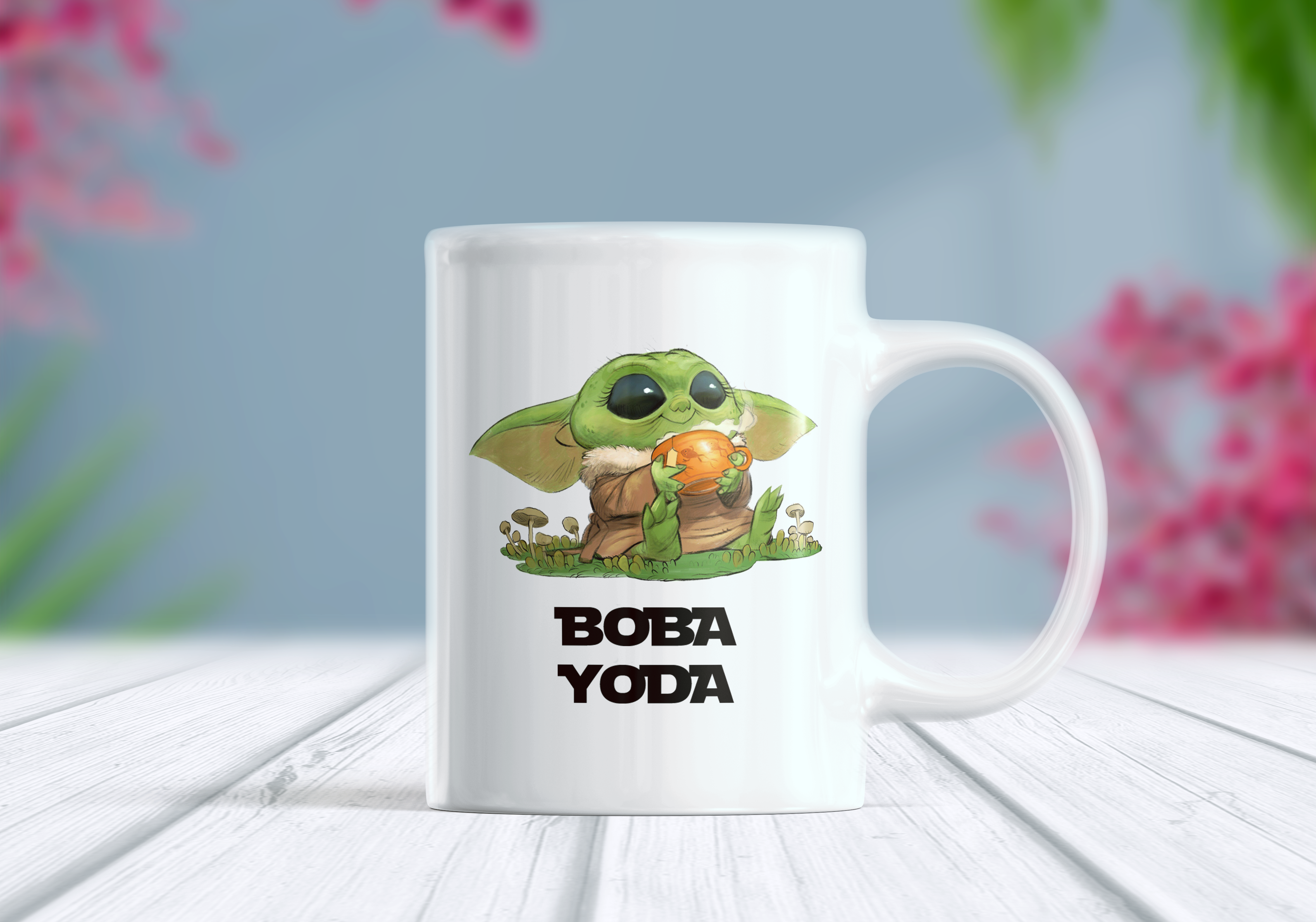 Boba Yoda Komik Kupa Bardak