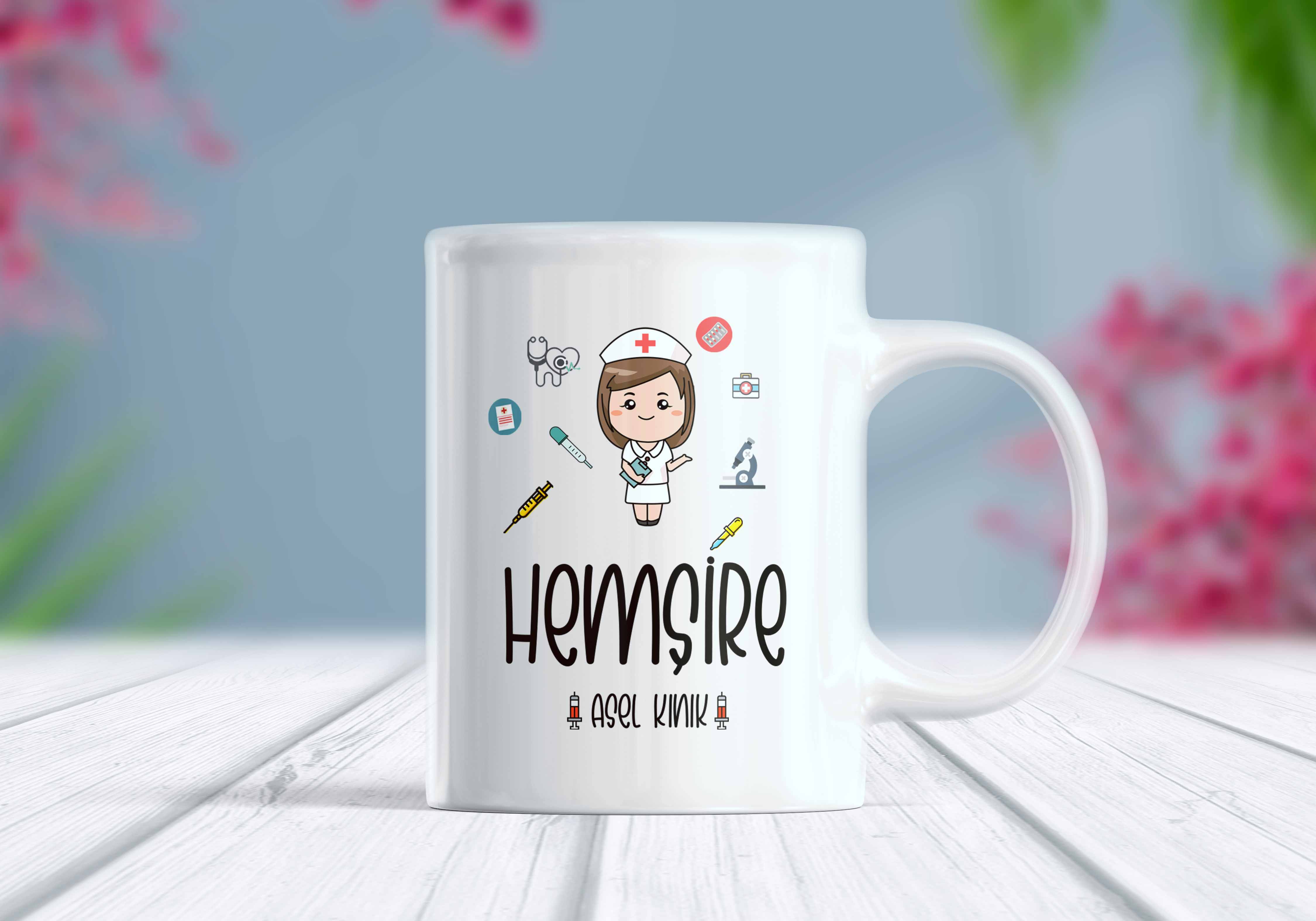 Hemşire İsim Kişiselleştirilebilir Meslek Kupa Bardak