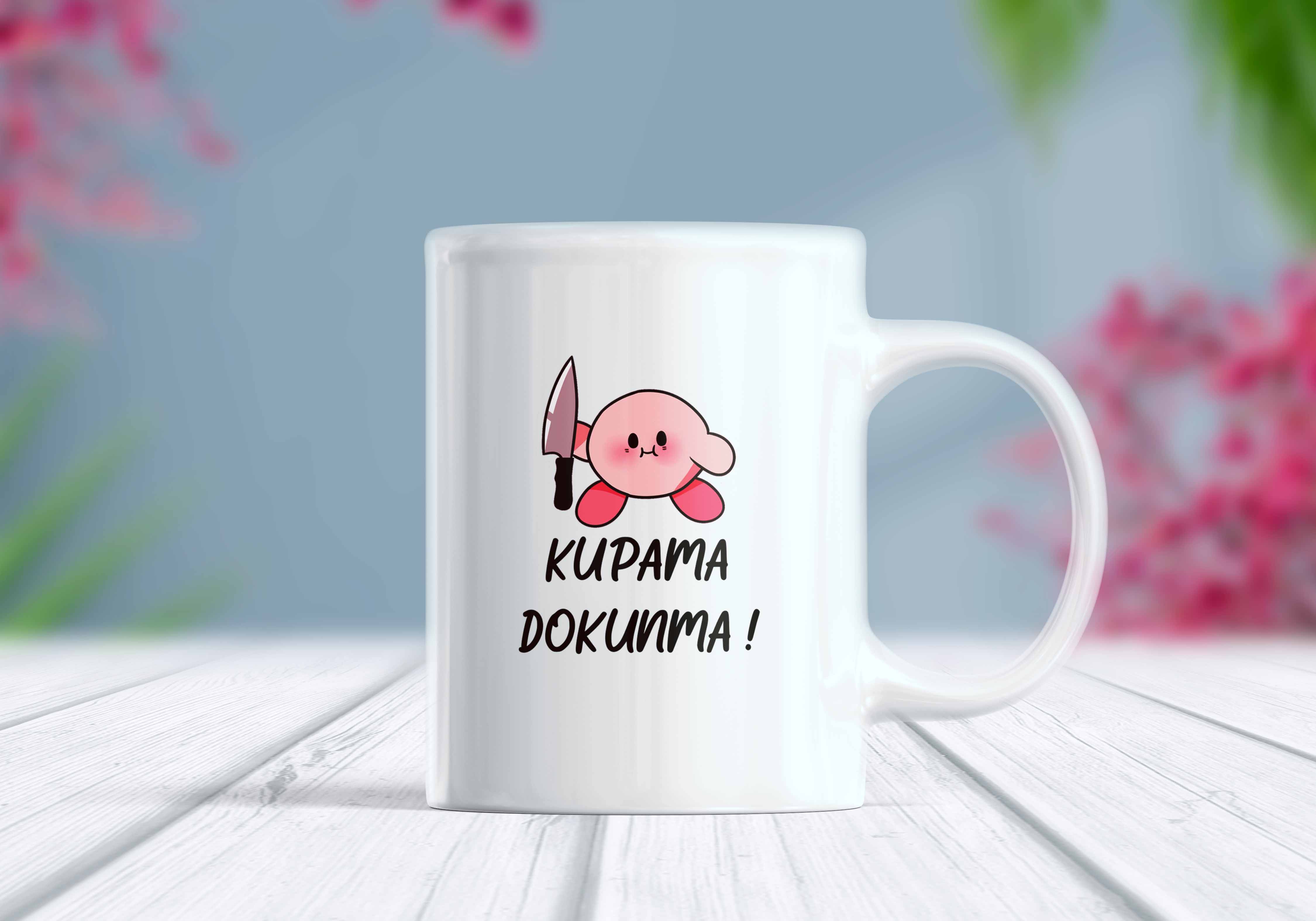 Kupama Dokunma Komik Yazılı Kupa Bardak