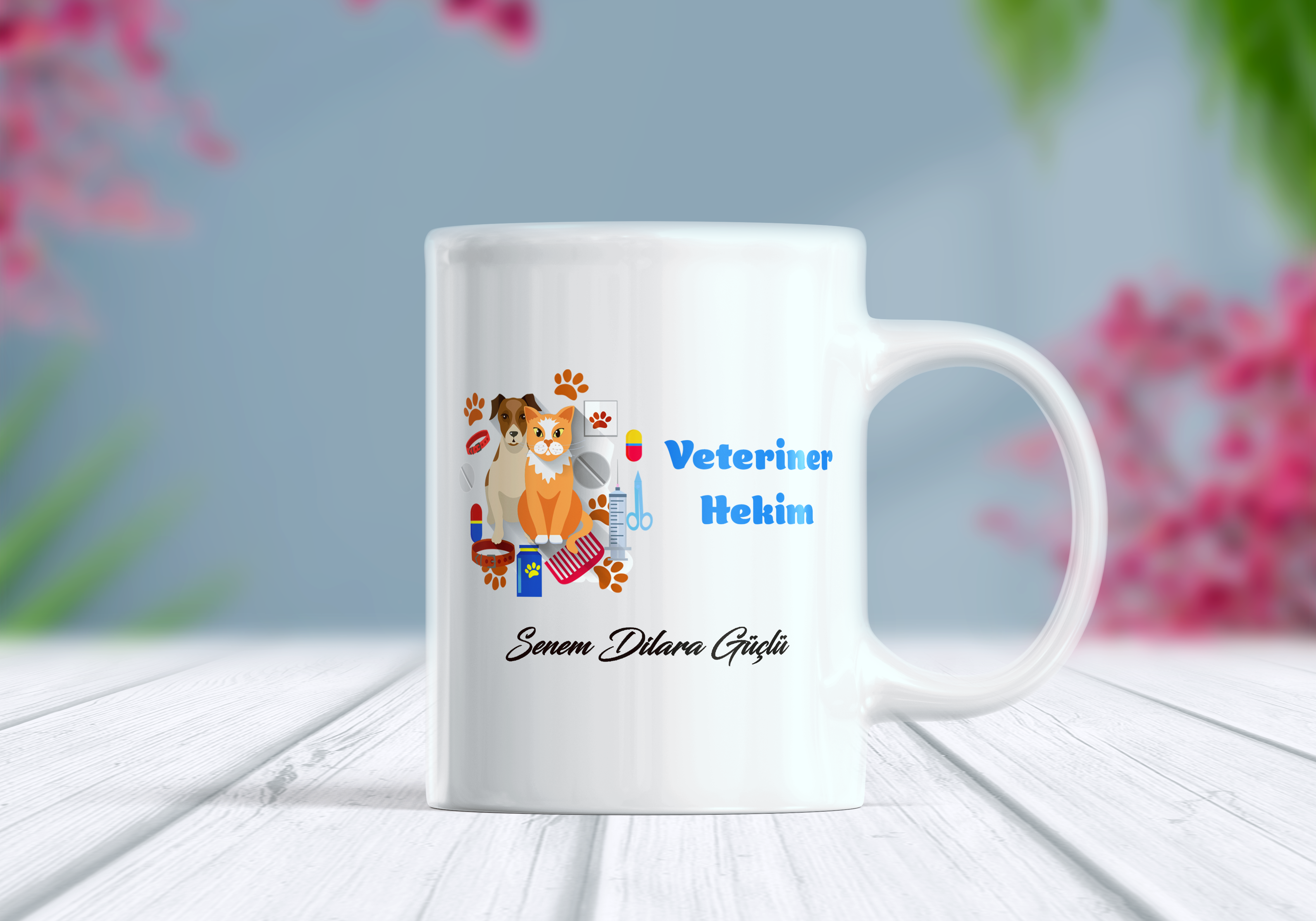 Veteriner Hekim İsim Kişiselleştirilebilir Meslek Kupa Bardak