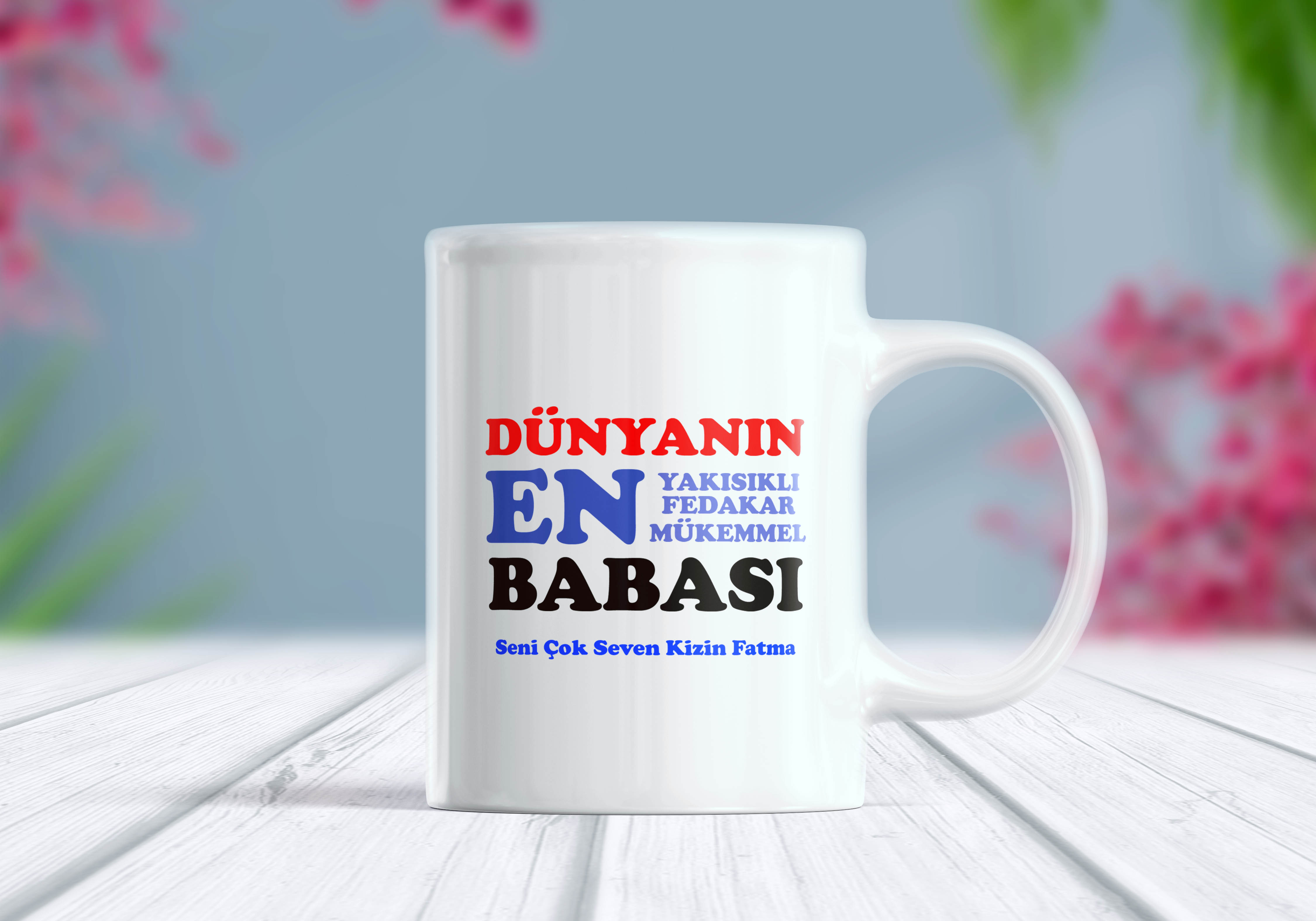 Dünyanın En İyi Babası İsim Eklenebilir Kupa Bardak