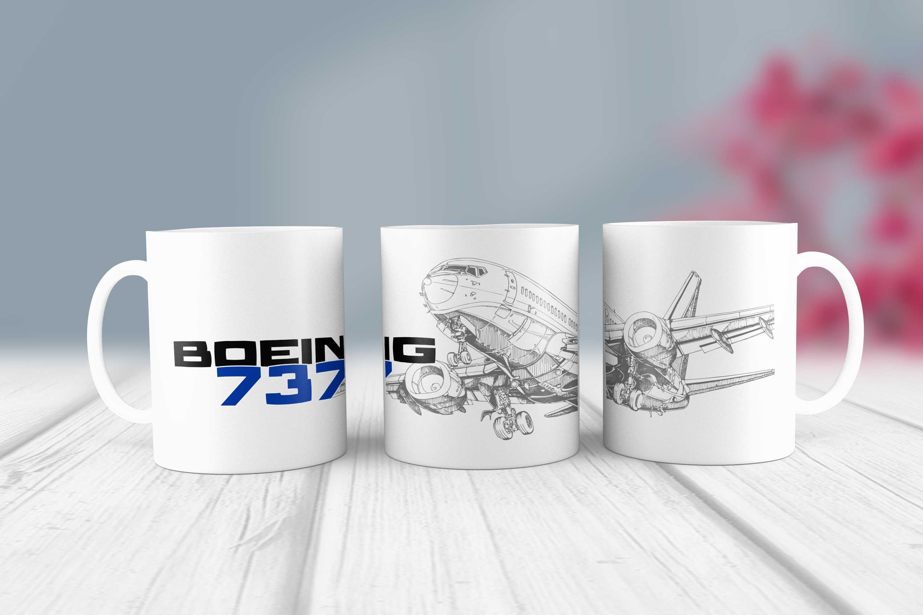 B737 Yolcu Uçağı Kupa Bardak