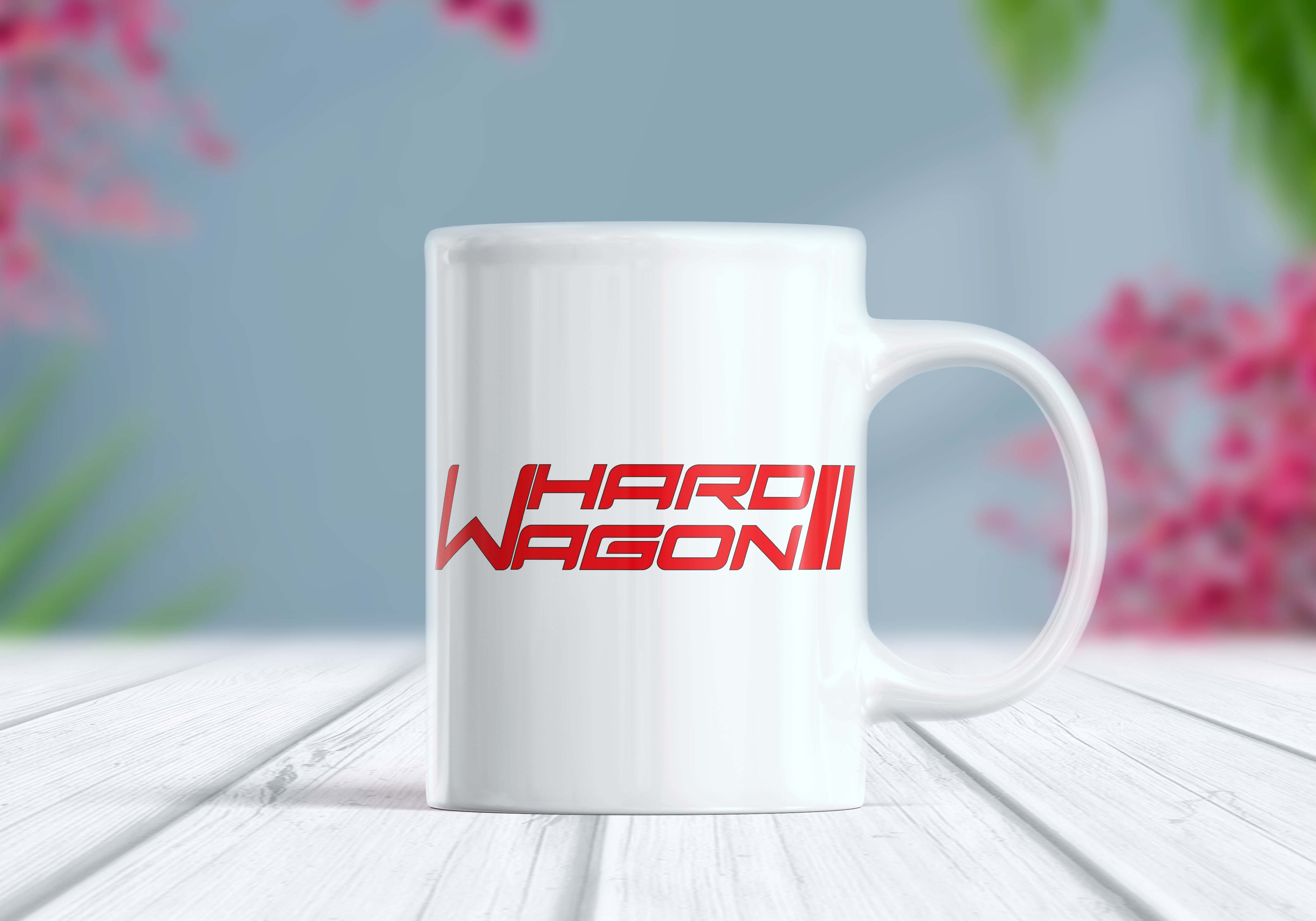 Hard Wagon Yazılı Kırmızı Etiket Kupa Bardak