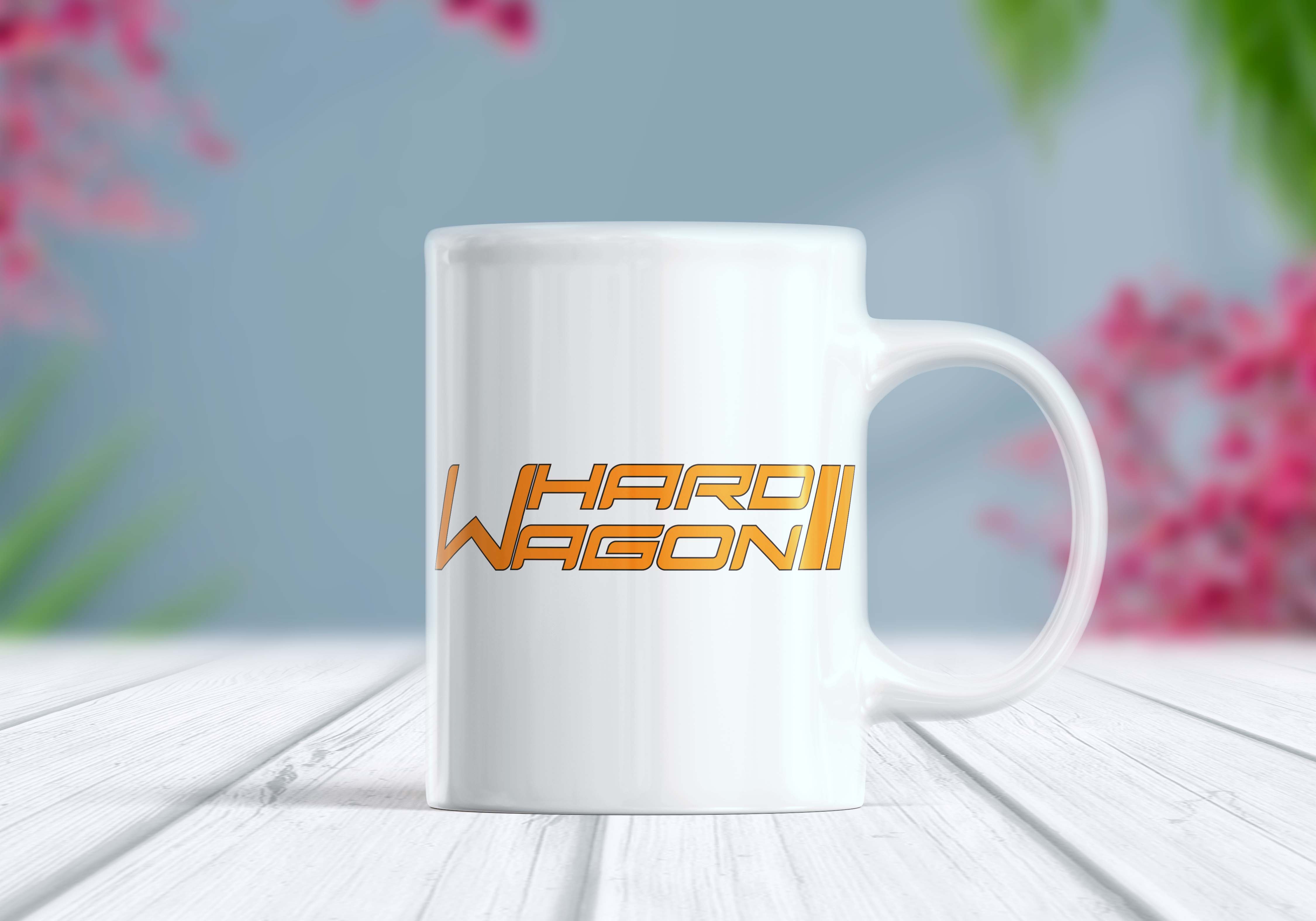 Hard Wagon Yazılı Turuncu Etiket Kupa Bardak