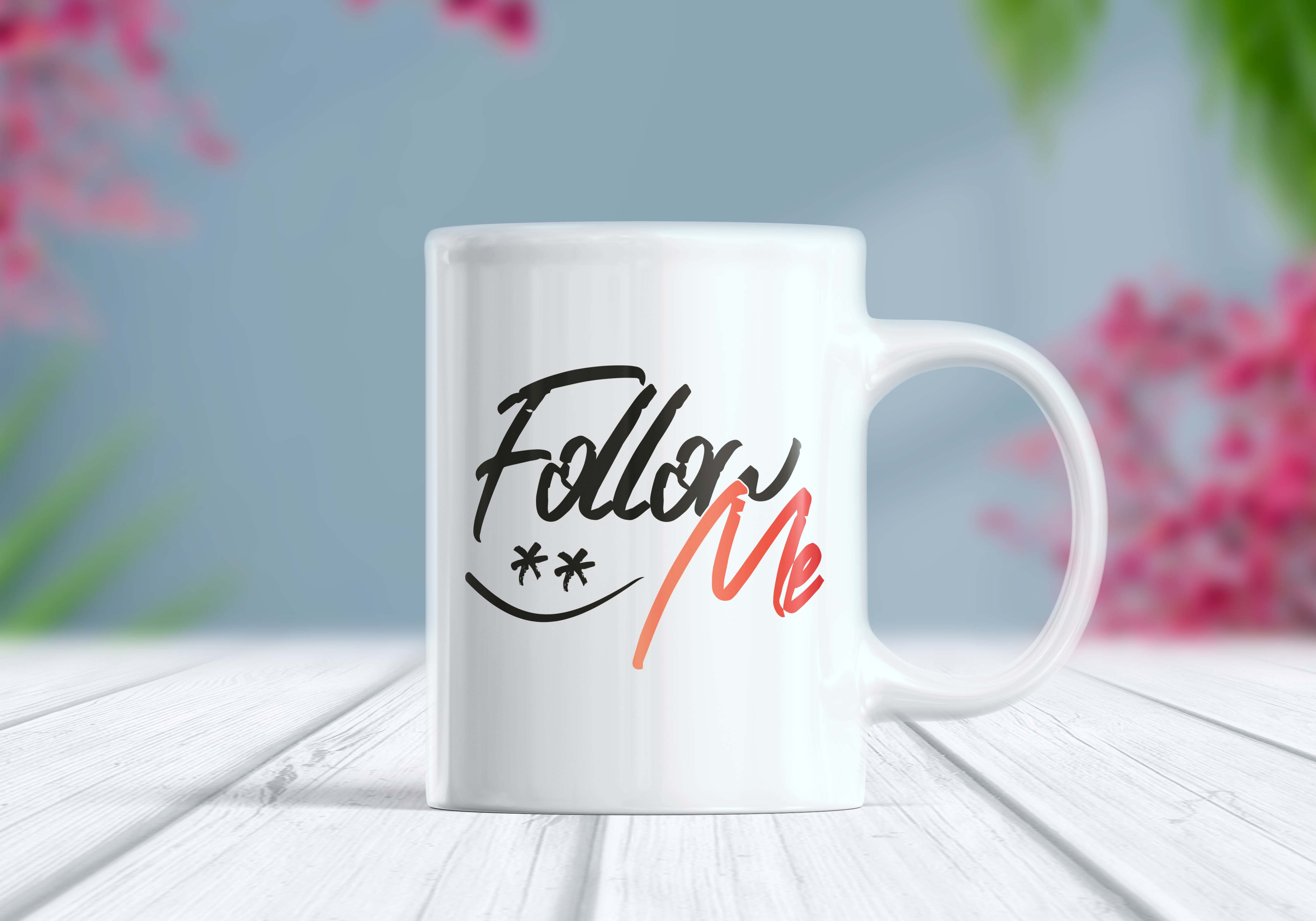 Follow Me Etiket Kupa Bardak