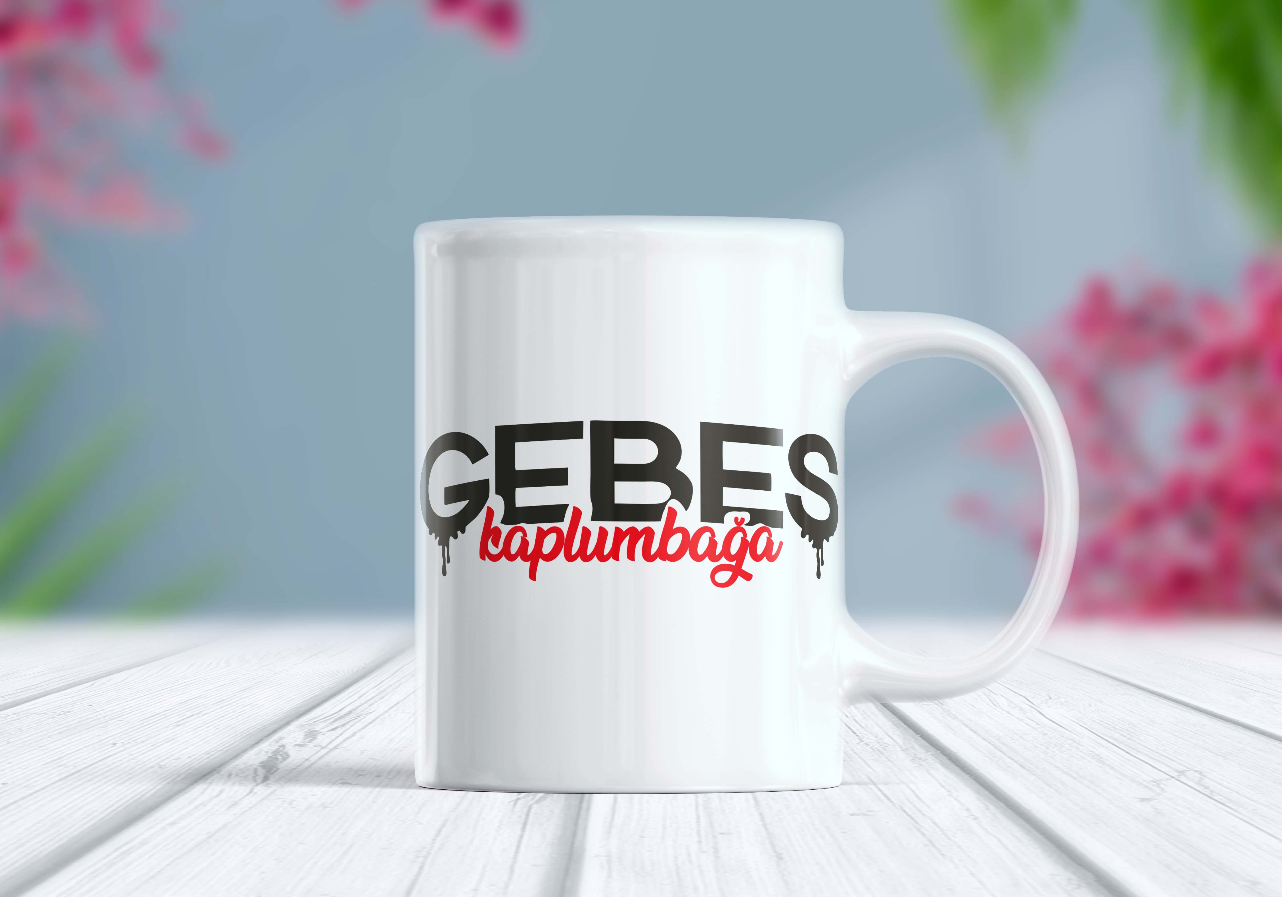 Gebeş Kaplumbağa Etiket Kupa Bardak