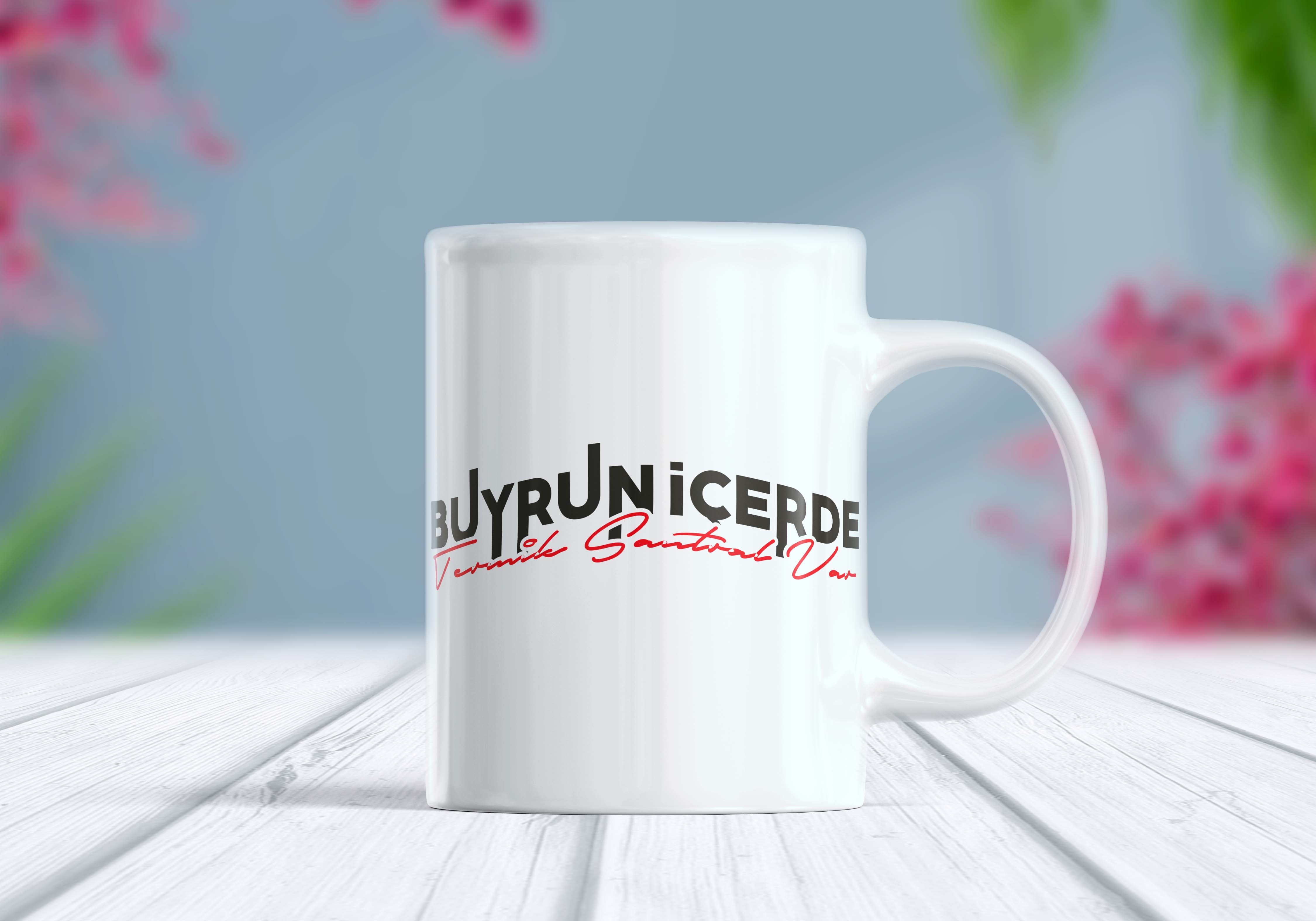 Buyrun İçerde Termik Santral Var Etiket Kupa Bardak