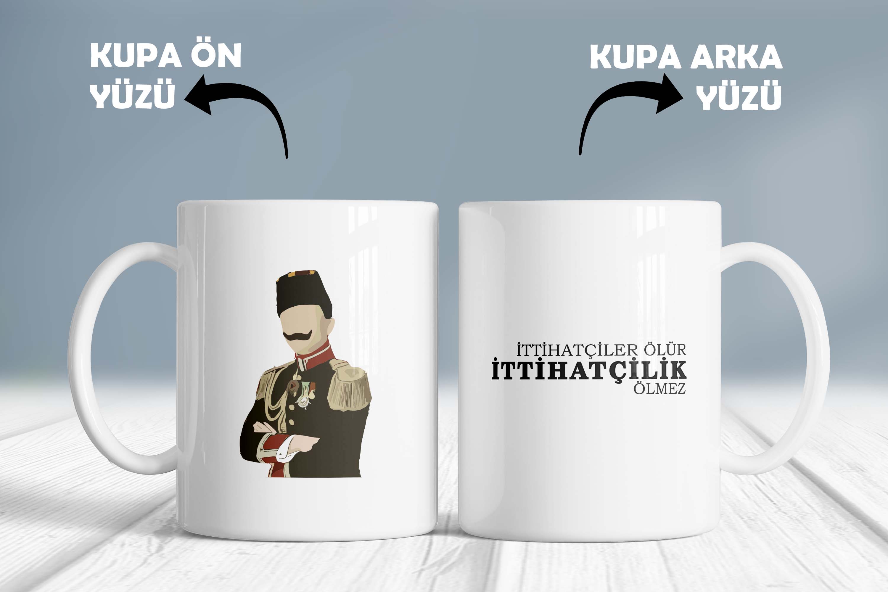 Enver Paşa - İttihatçılar Ölür İttihatçılık Ölmez Türk Tarihi Karakterler Kupa Bardak