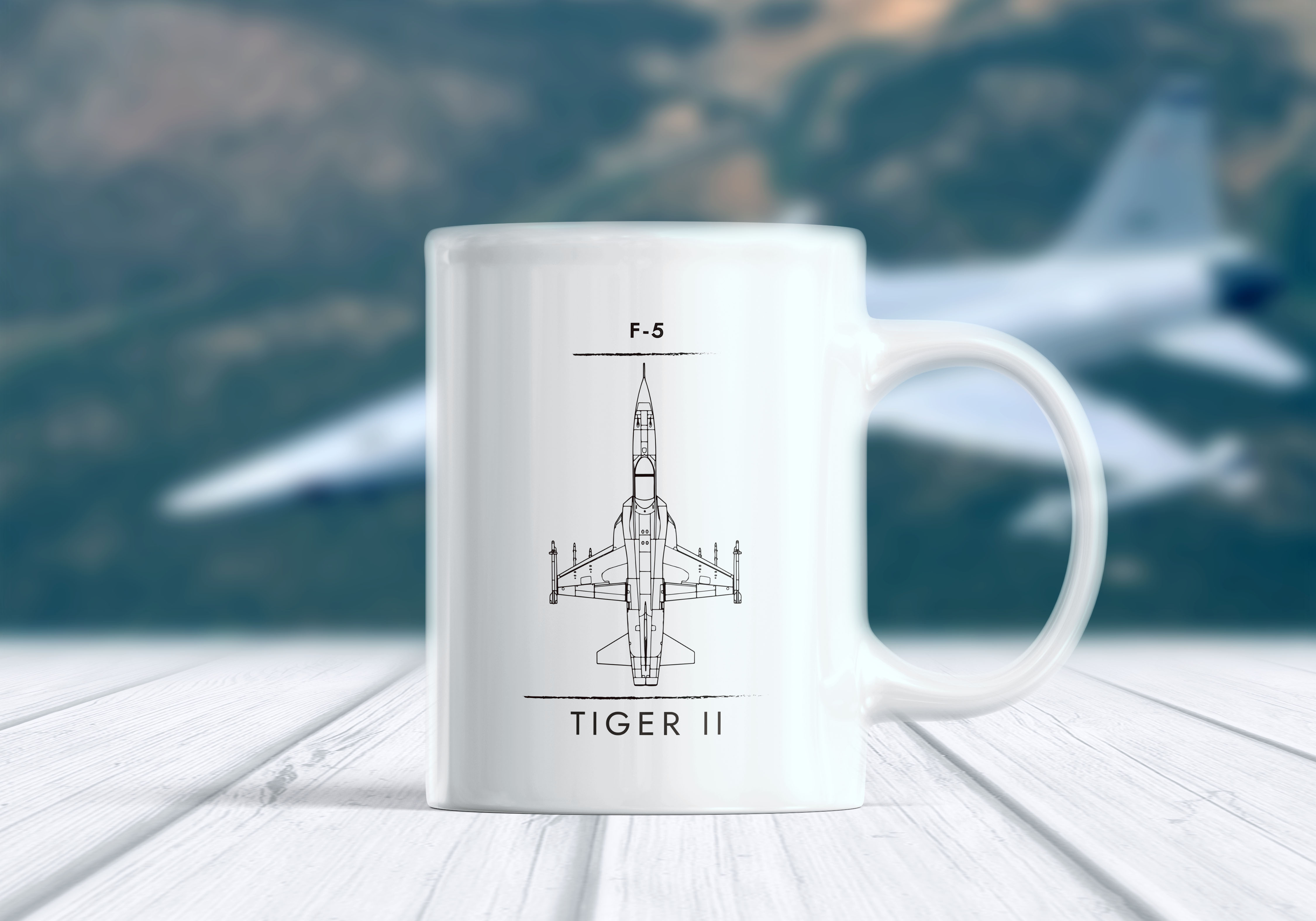 F-5 Tiger II Savaş Uçağı Kupa Bardak