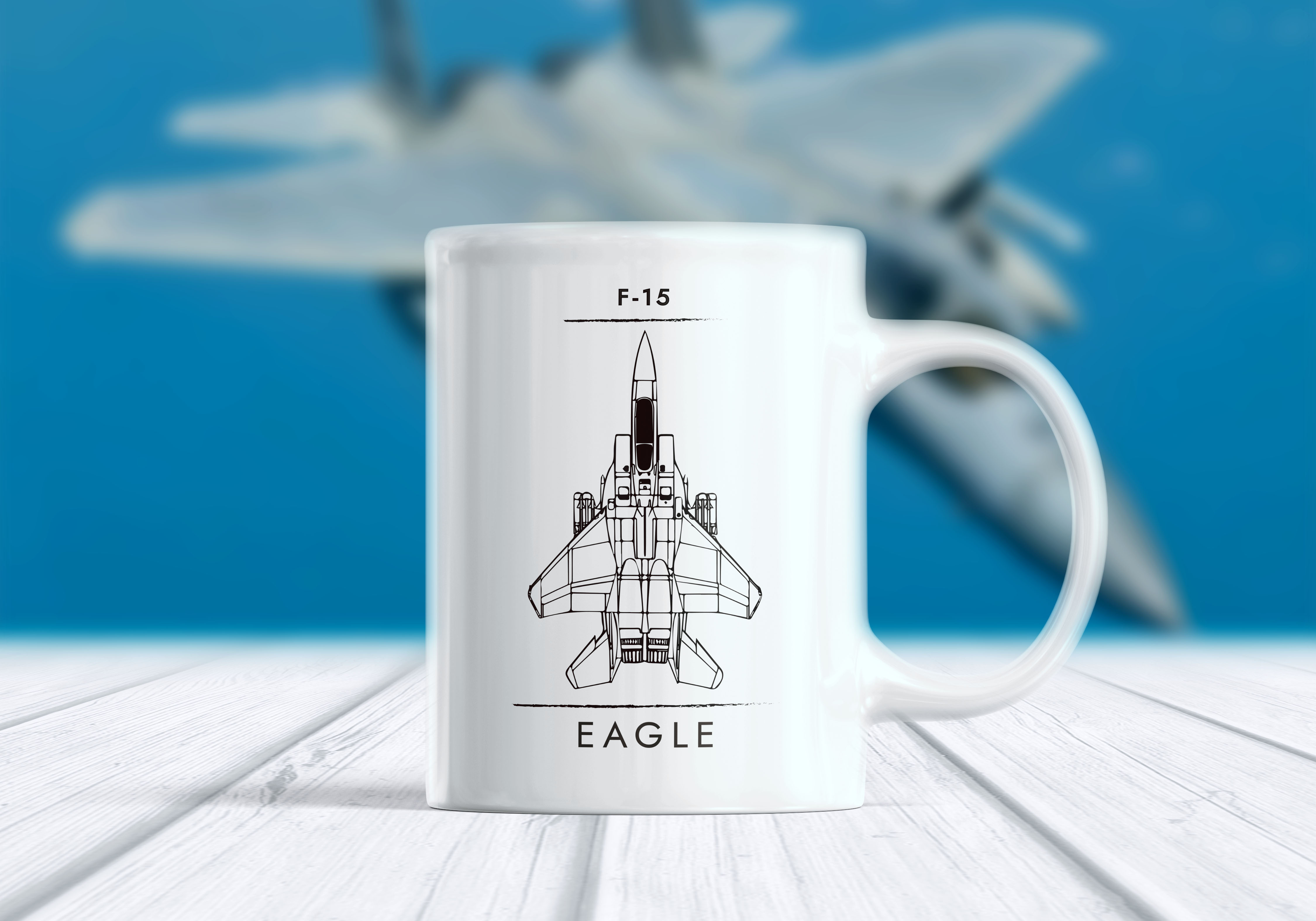 F-15 Eagle Savaş Uçağı Kupa Bardak - Tasarım 2