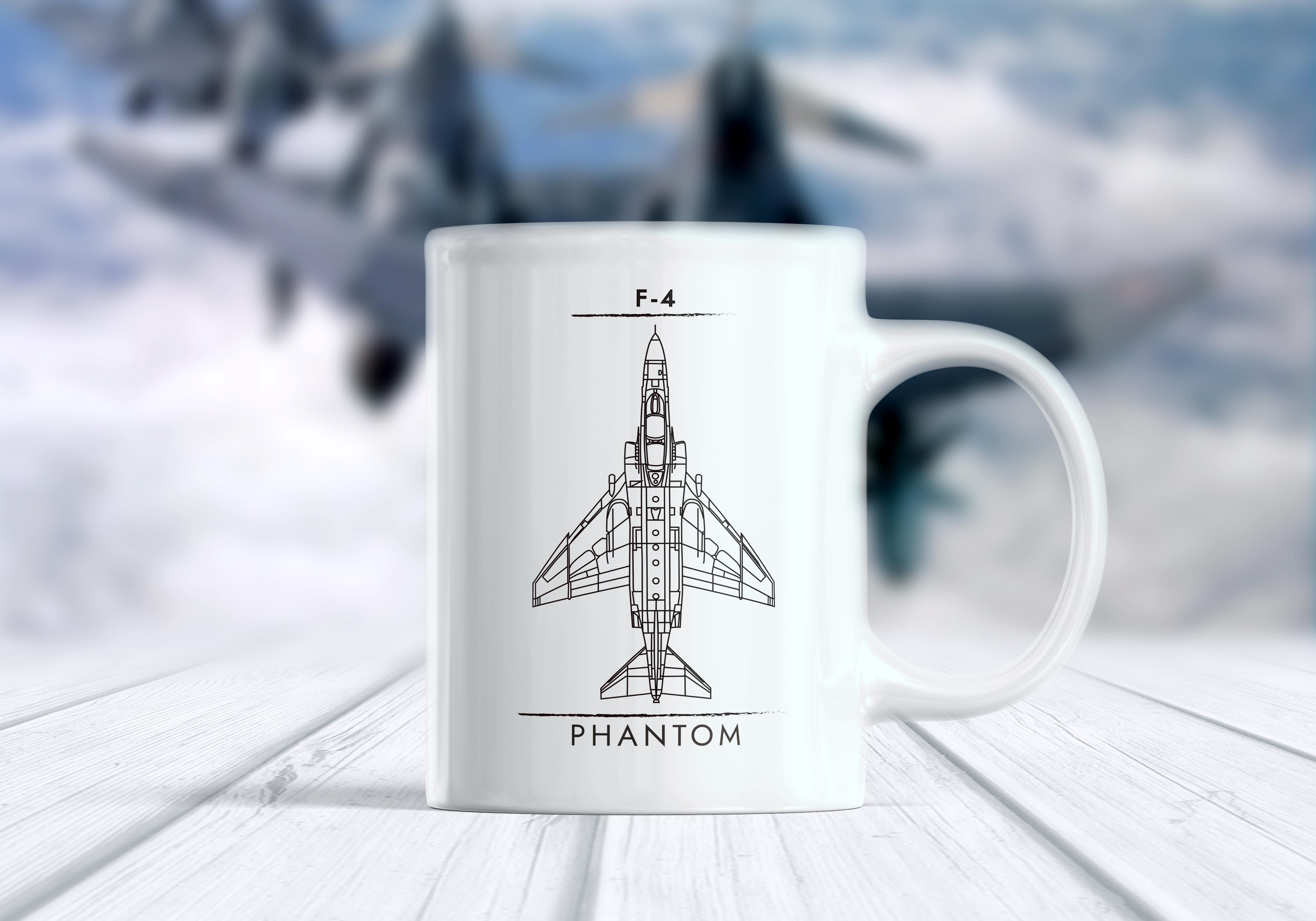 F-4 Phantom Savaş Uçağı Kupa Bardak - Tasarım 2