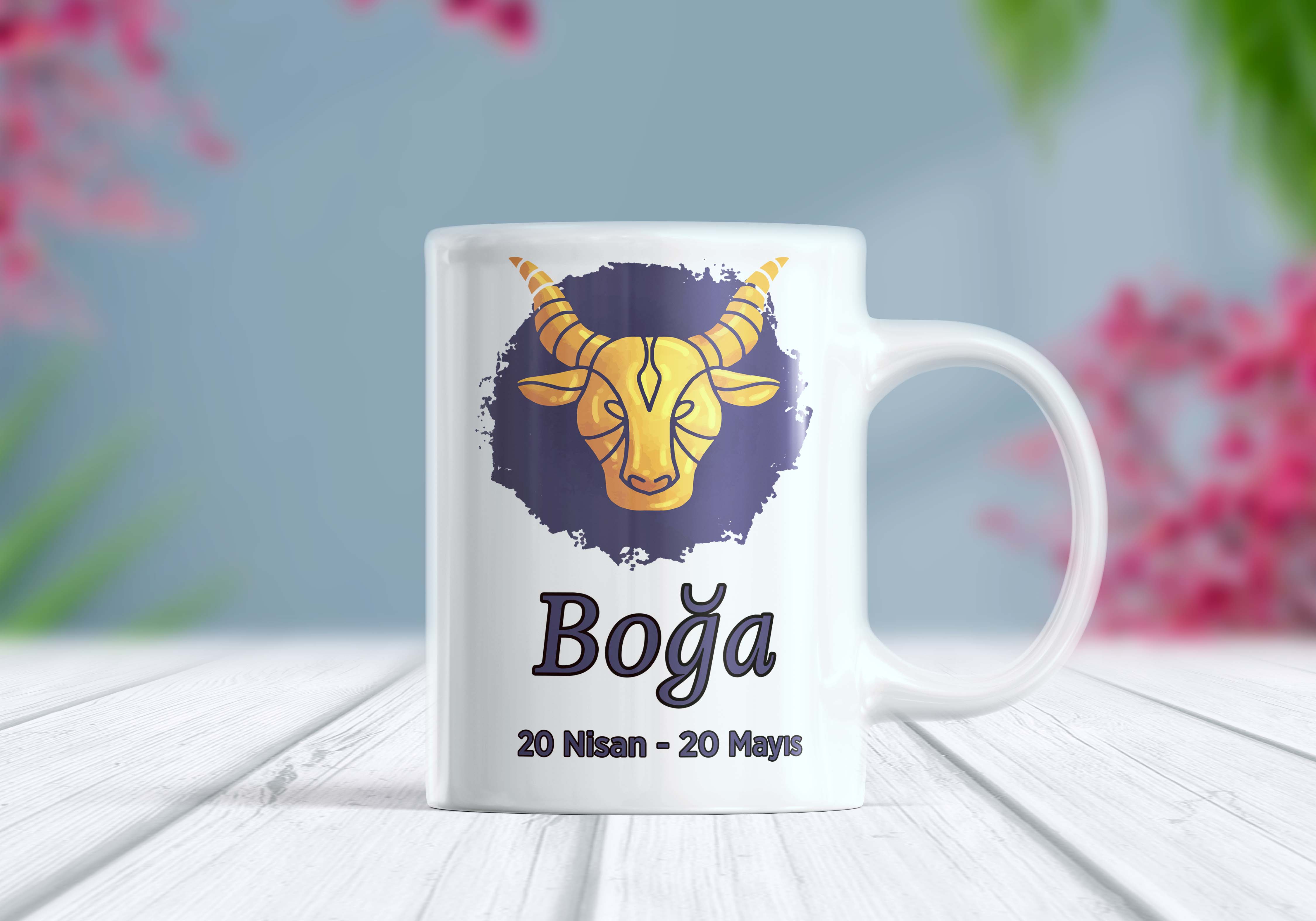 Boğa Burç Tasarımlı Kupa Bardak