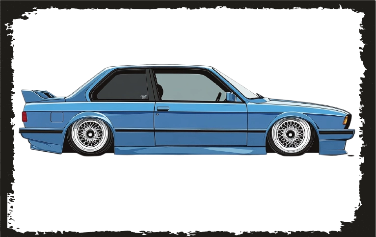 BMW Otomobil Ahşap Poster