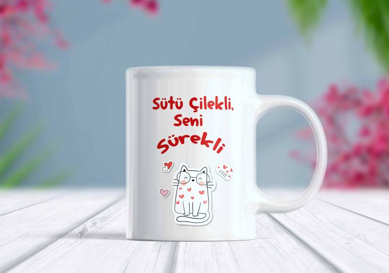 Sütü Çilekli Seni Sürekli - Komik Kupa | Berilden