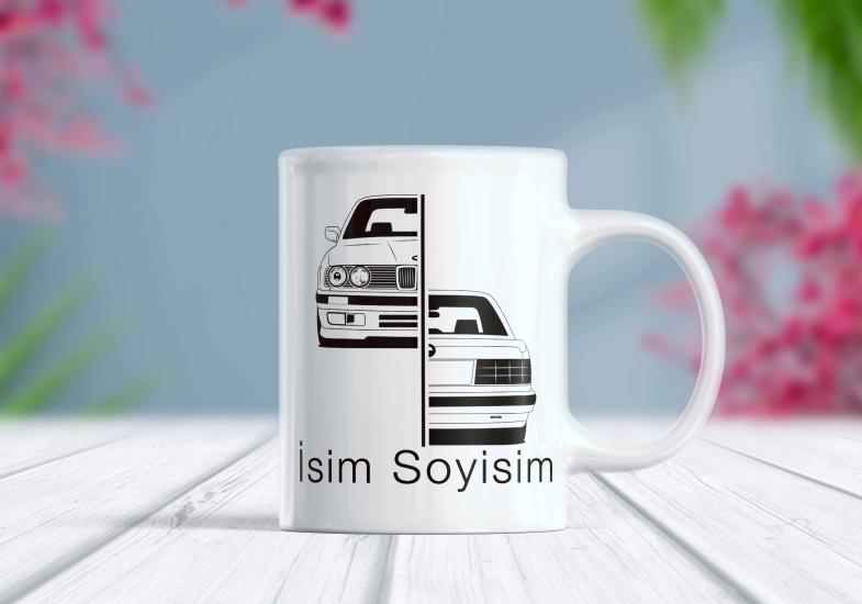 Klasik Alman Otomobili Baskılı - Otomobil Kupa | Berilden