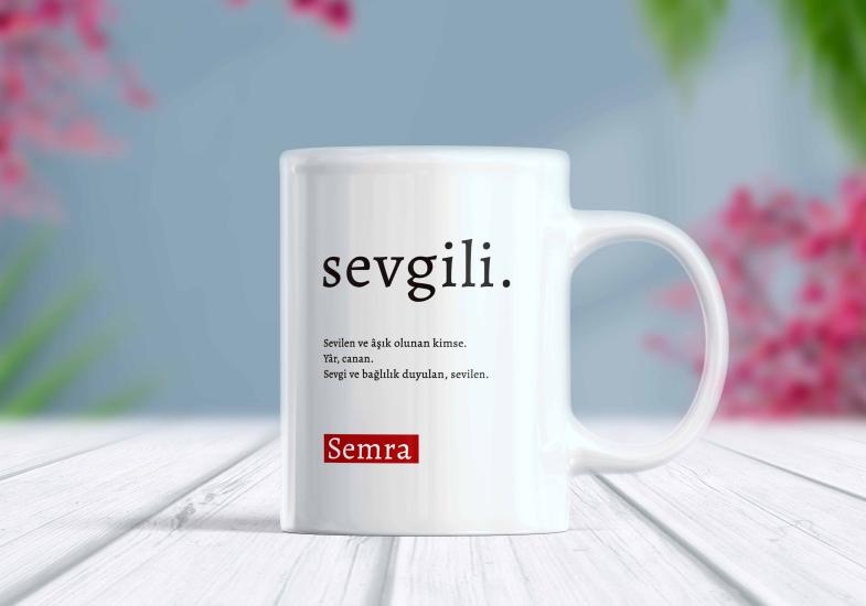 Sevgili Yazılı İsim Yazılabilir - Sevgiliye Kupa | Berilden