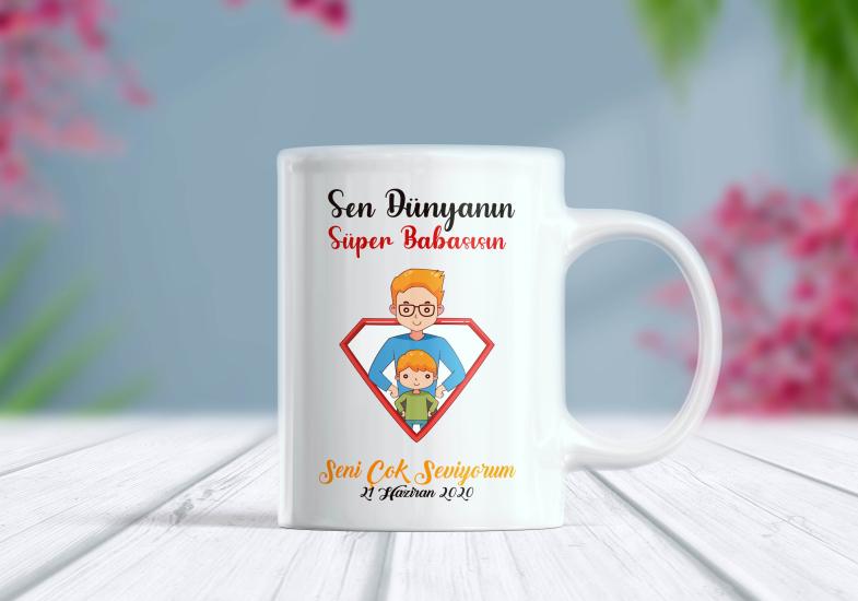 Sen Dünyanın En Süper Babasısın - Hediye Kupa | Berilden