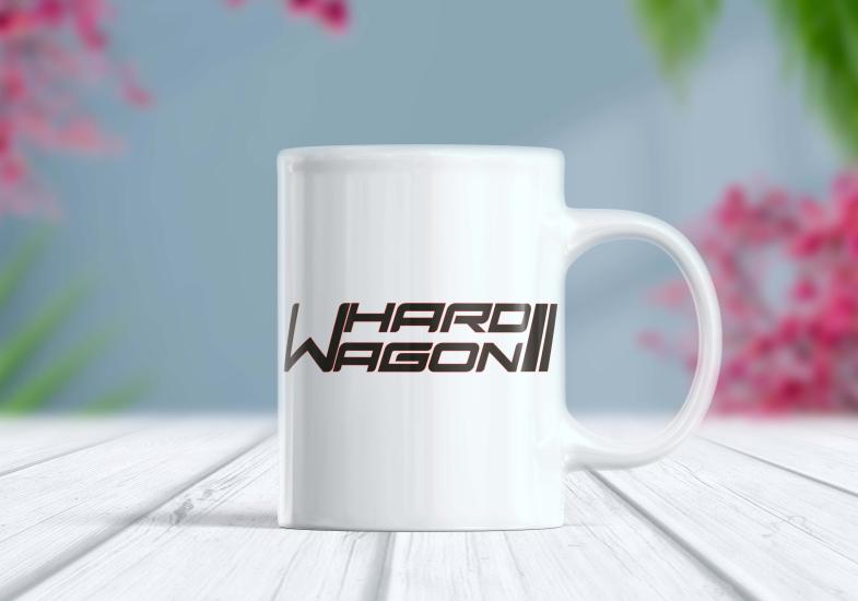 Hard Wagon Yazılı Siyah - Etiket Kupa | Berilden