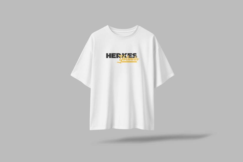 Herkes Yolunda Komik Yazılı Oversize Unisex T-Shirt