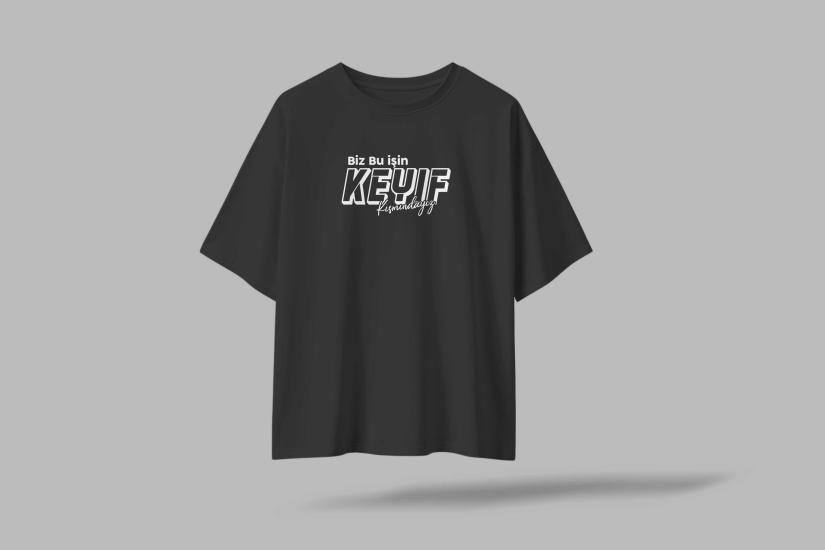 Biz Bu İşin Keyif Kısmındayız Komik Yazılı Oversize Unisex T-Shirt