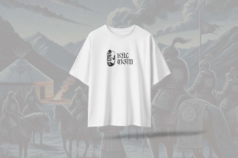 Kül Tigin Siyah Yazılı Oversize Unisex T-Shirt