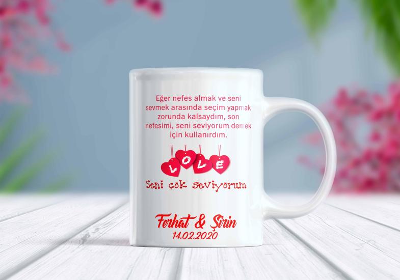 I Love You - Seni Seviyorum Kupa Bardak