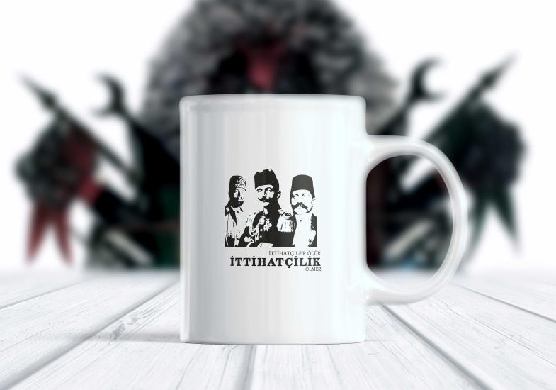 İttihatçılar Ölür İttihatçılık Ölmez -3 Paşalar - Türk Liderleri Özel Tasarım Kupa Bardak