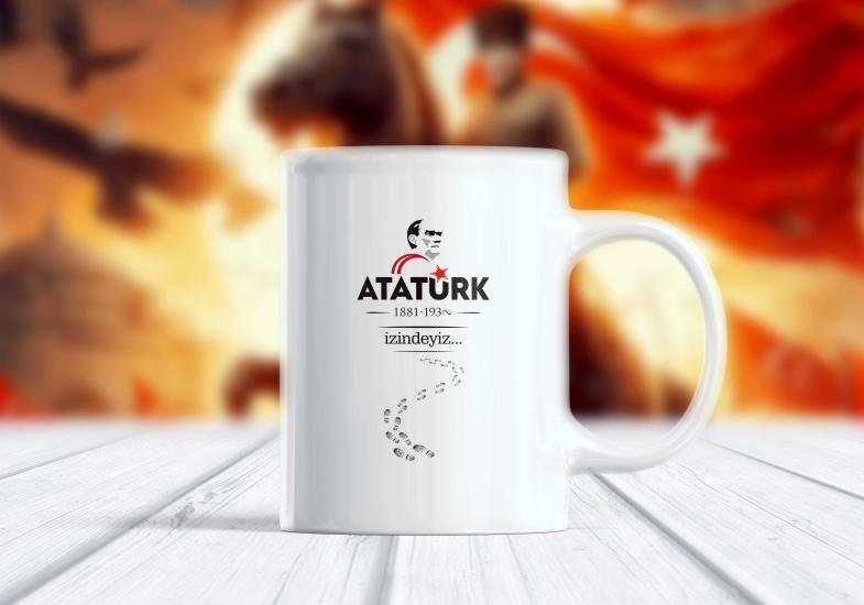 Atam İzindeyiz Atatürk - Türk Liderleri Özel Tasarım Kupa Bardak