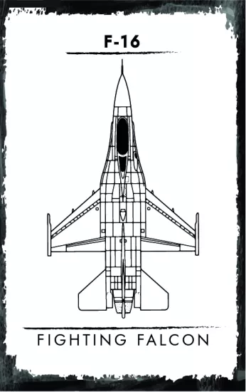F-16 Fighting Falcon Ahşap Poster