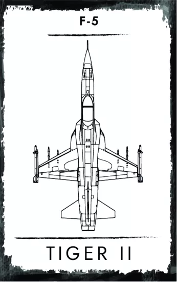 F-5 Tiger Ahşap Poster