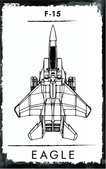 F-15 Eagle Ahşap Poster