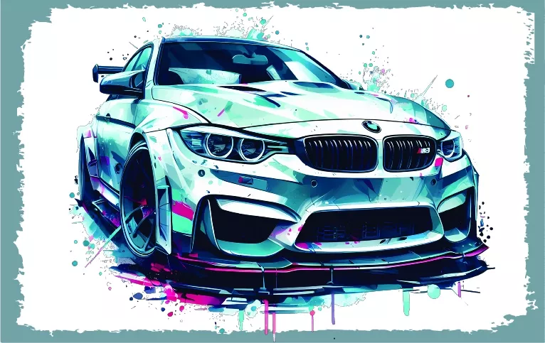 BMW Otomobil Ahşap Poster