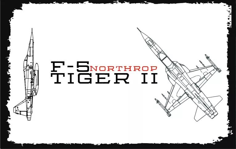 F-5 Tiger II Jet Uçak Ahşap Poster
