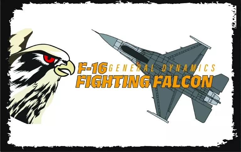 F-16 Fighting Falcon Jet Uçak Ahşap Poster