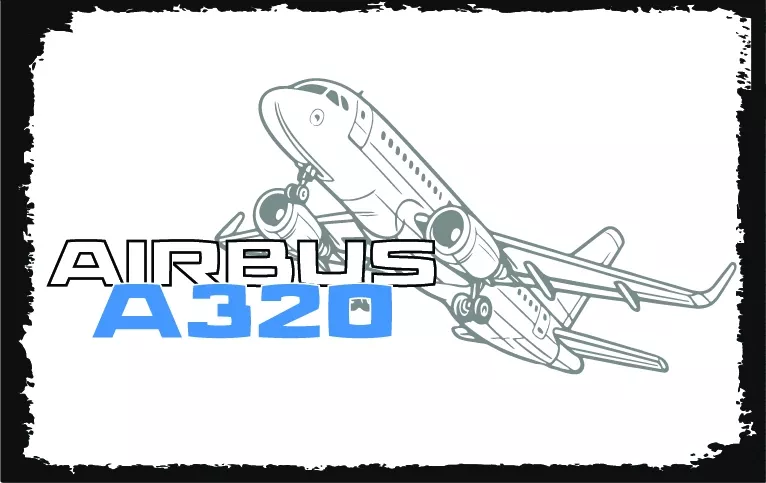Airbus A320 Yolcu Uçağı Ahşap Poster