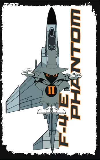 F-4 Phantom Spooky Jet Uçak Ahşap Poster
