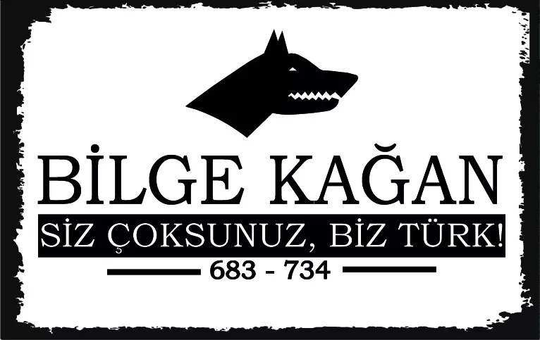 Bilge Kağan - Siz Çoksunuz Biz Türk Ahşap Poster
