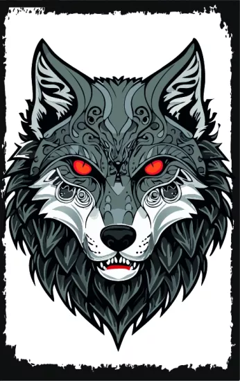 Börü ve Göktürkçe Türk Yazılı Ahşap Poster