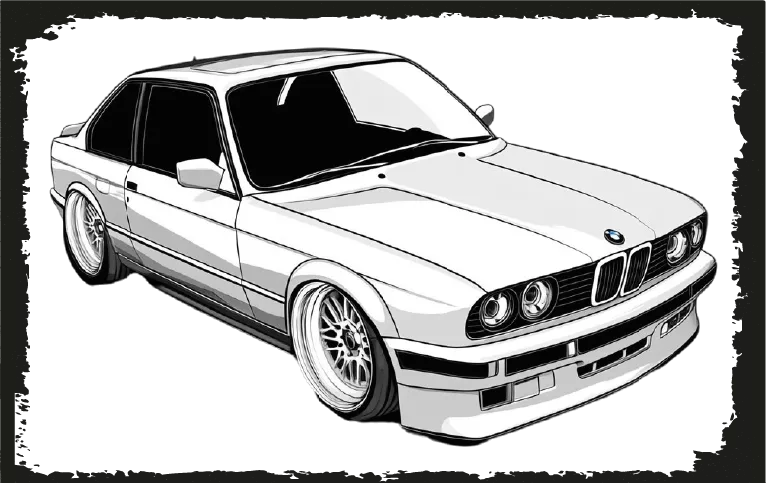 BMW Otomobil Ahşap Poster